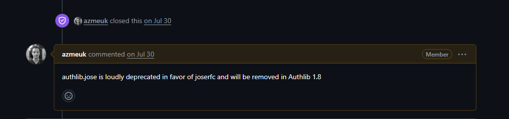 Maintainer Reply